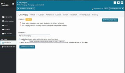 11. Creating a volume campaign in Mass Planner 2