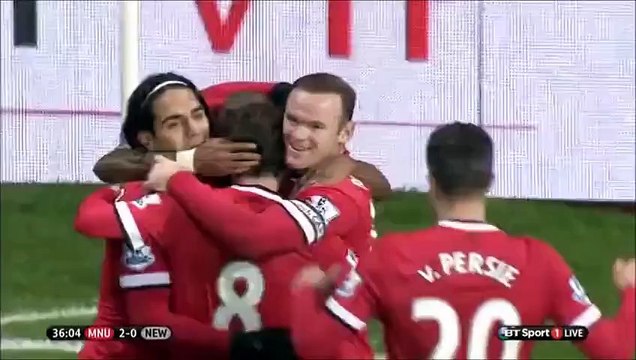 Wayne Rooney goal 2 - Manchester United vs Newcastle United (26.12.2014) Premier League