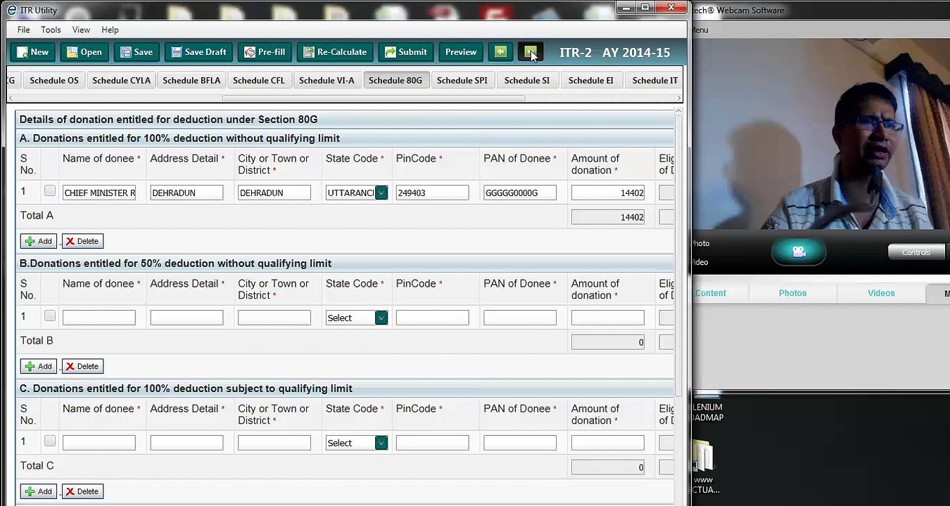1069(Tax ) Why am i not able to type in income figures in Total income schedule in tax return