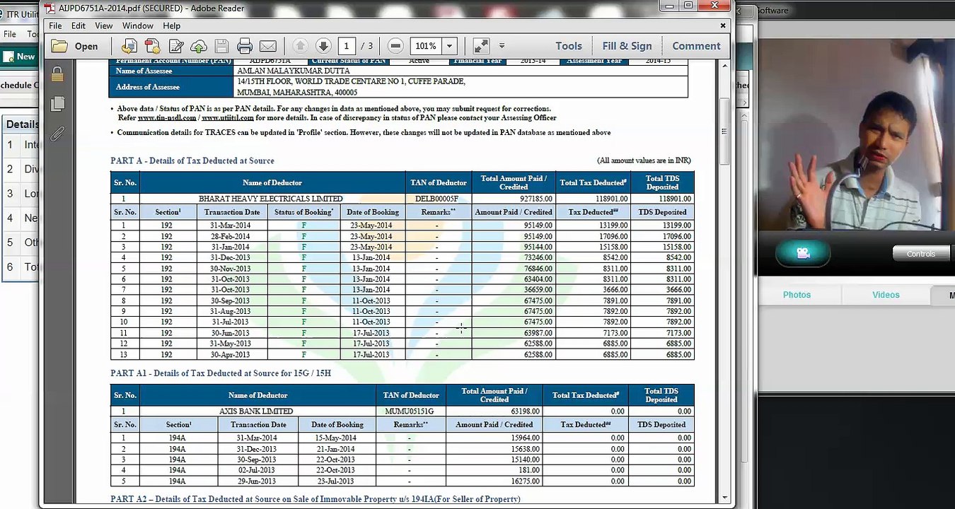 1072 (Tax  ) What is the intent of the revenue behind asking taxpayer to declare exempt income in tax return