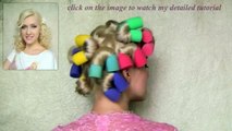 Easy Valentine's day, prom hairstyle for medium hair Curly wedding updo for shoulder length hair