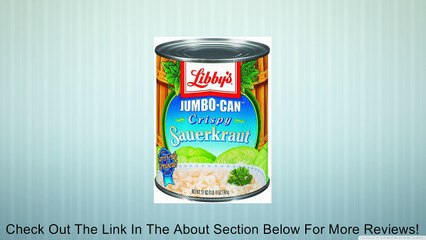 Libby's Jumbo Can Sauerkraut, 27-Ounce Cans (Pack of 12) Review