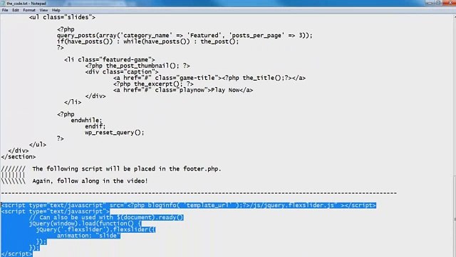 Responsive Wordpress Theme Tutorial - Part 9 - FlexSlider WordPress Loop