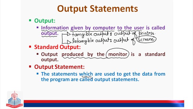 Output Statements
