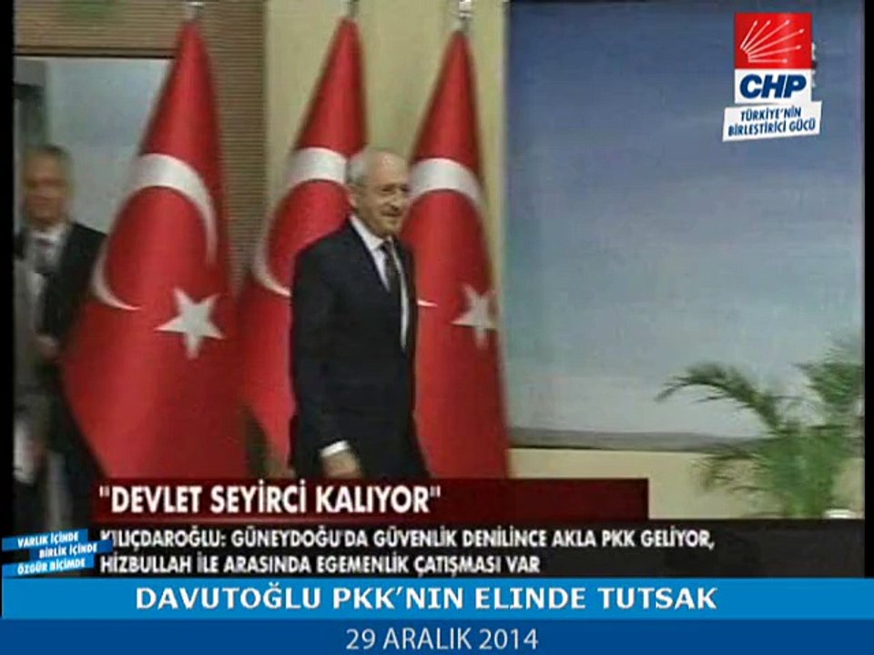 DAVUTOĞLU PKK'NIN ELİNDE TUTSAK 29/12/2014