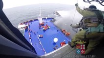 Corfù - traghetto in fiamme Norman Atlantic, operazioni di salvataggio