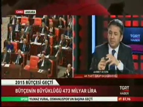 AkParti Grup Başkanvekili Av. Ahmet AYDIN, 2015 Bütçesinde Yatırımlara 41 Milyar Lira Ayrıldı