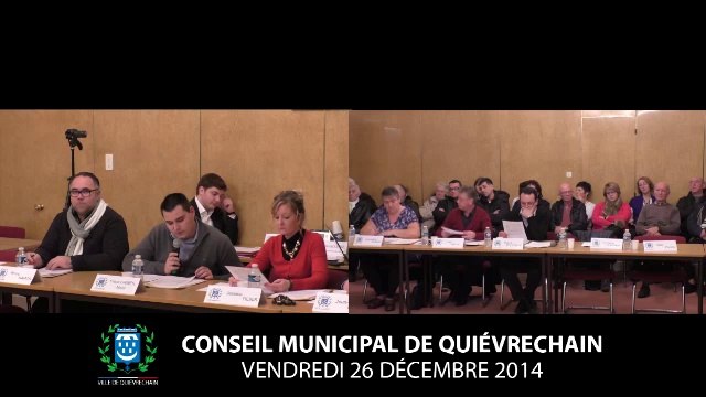 Conseil municipal Quiévrechain - 26 décembre 2014