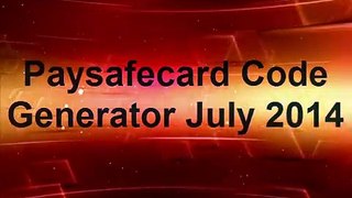 Paysafecard Code Generator July 2014