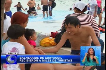 Guayaquileños aprovecharon parques y balnearios artificiales
