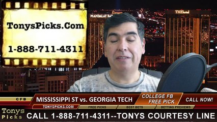 Georgia Tech Yellow Jackets vs. Mississippi St Bulldogs Free Pick Prediction Orange Bowl NCAA College Football Odds Preview 12-31-2014