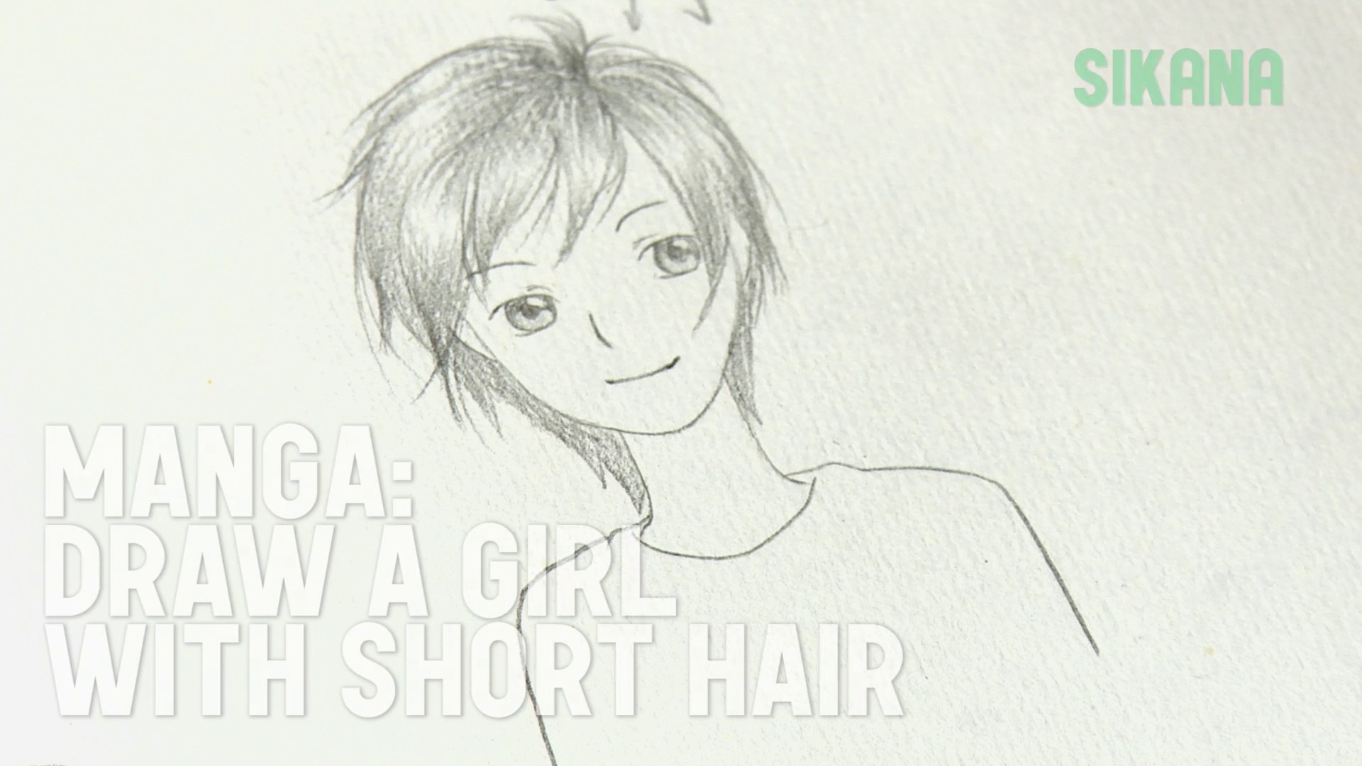 How to Draw a Manga Girl with Short Hair (Front View)