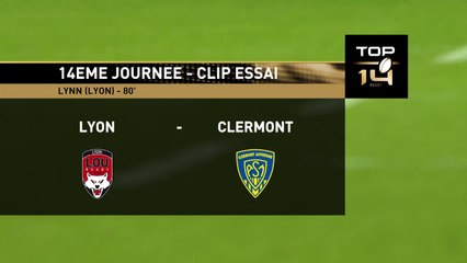TOP14 - Lyon-Clermont: Essai Kendrick Lynn - J14 - Saison 2014/2015