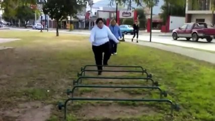 Şişman kadının spor hayatı başlamadan sona erdi