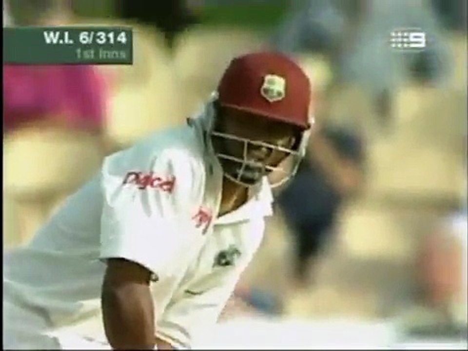 Brian Lara FLOORED by GLEN MCGRATH