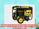 Champion Power Equipment 46565 4000 Watt 196cc 4stroke Gas Powered Portable Generator with Wireless Remote Electric Star