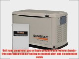 Generac 6438 10000 Watt AirCooled Steel Enclosure Gas Powered Standby Generator with 200Amp Smart Transfer Switch