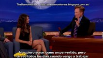 Nina Dobrev Gets Sex Scene Tips From Her Mom   CONAN on TBS sub español