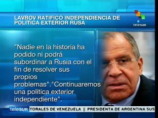 Nadie ha podido, ni podrá subordinar nunca a Rusia: Lavrov