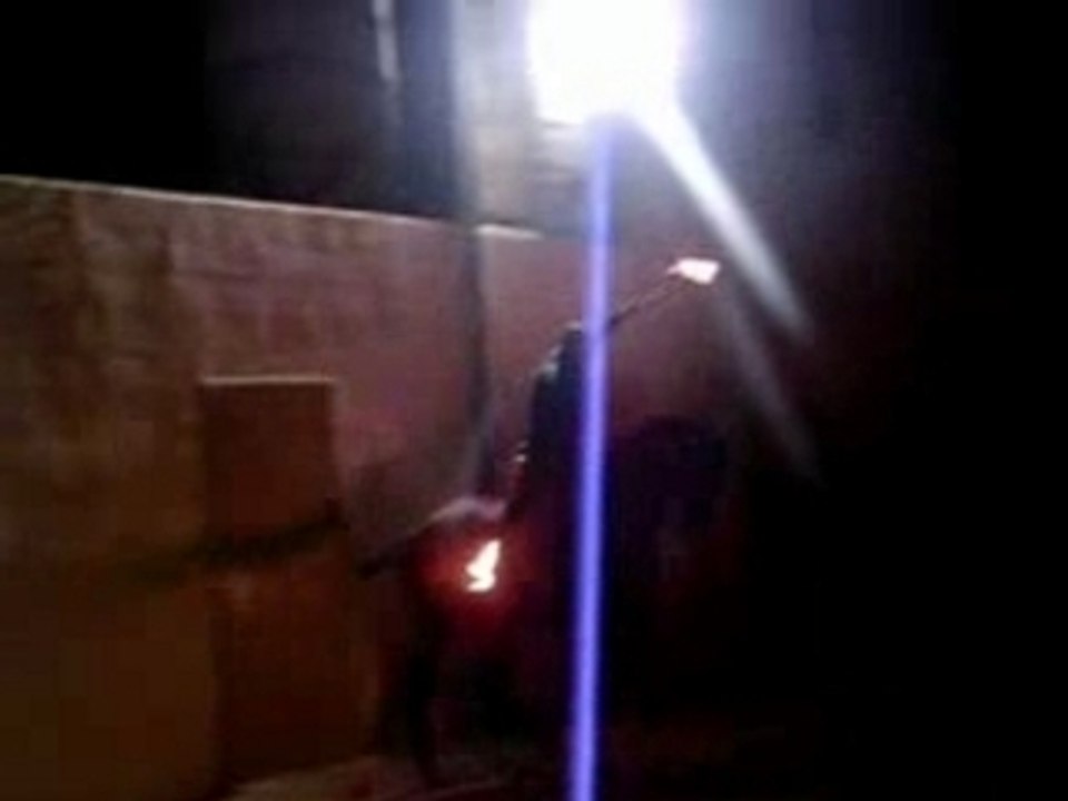 Spectacle équestre en feu