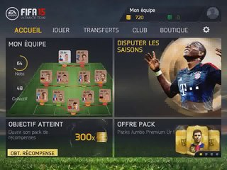 Premier match sur Fifa 15 Ultimate Team[1]