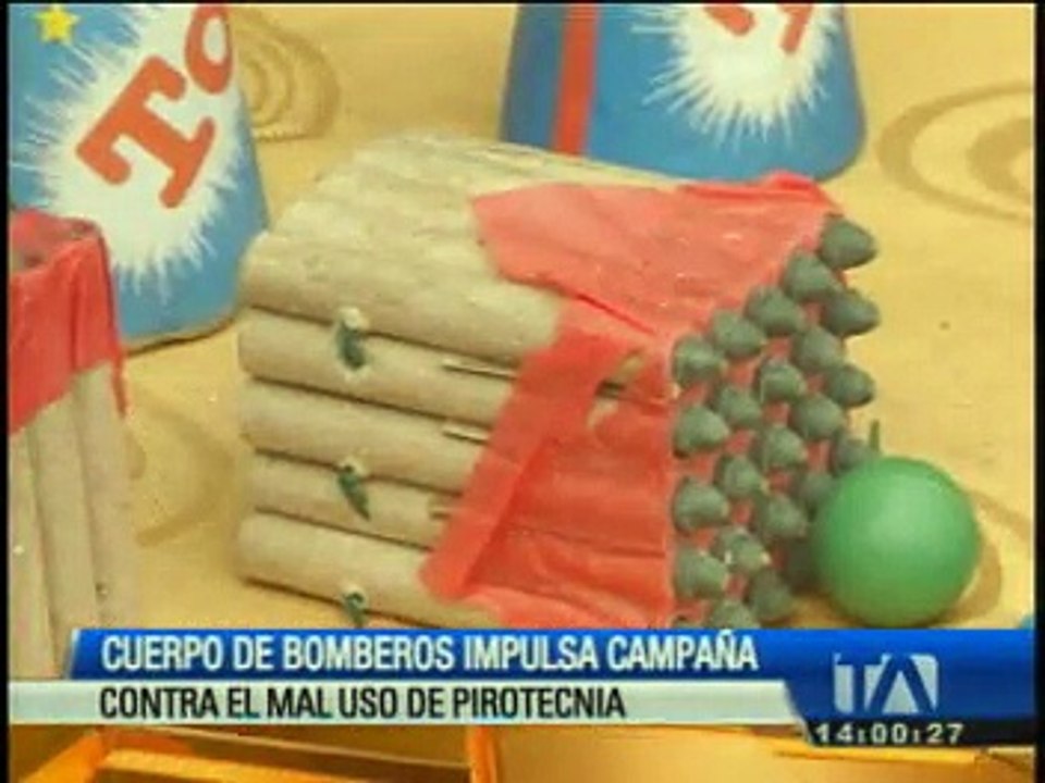 Bomberos impulsan campaña en contra del mal uso de pirotécnia