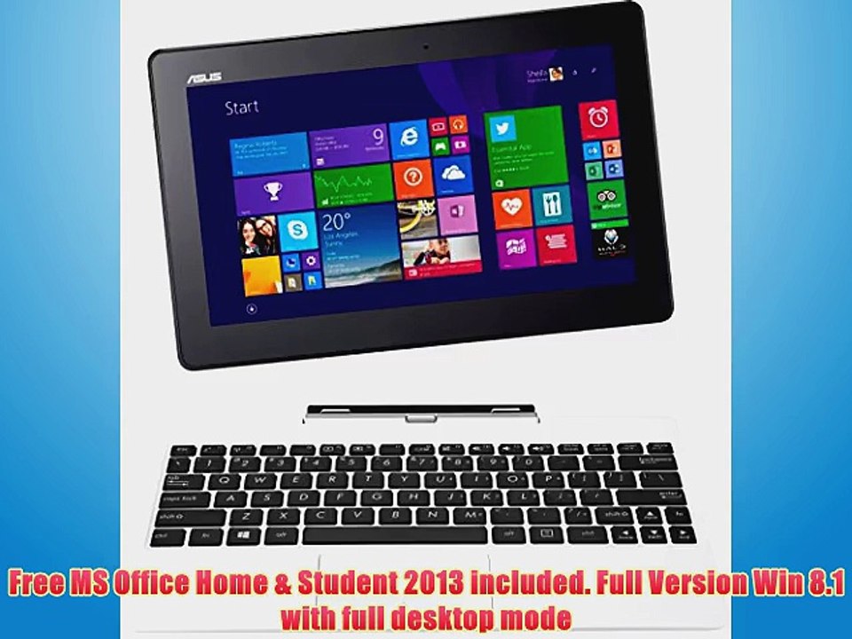 ASUS Transformer Book 10.1 T100TA-C1-WH(S) Detachable 2-in-1 Touchscreen Laptop 64GB (WHITE)