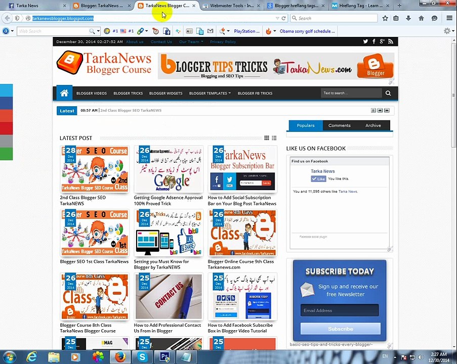 Blogger SEO Course 3rd Class TarkaNEWS.COM
