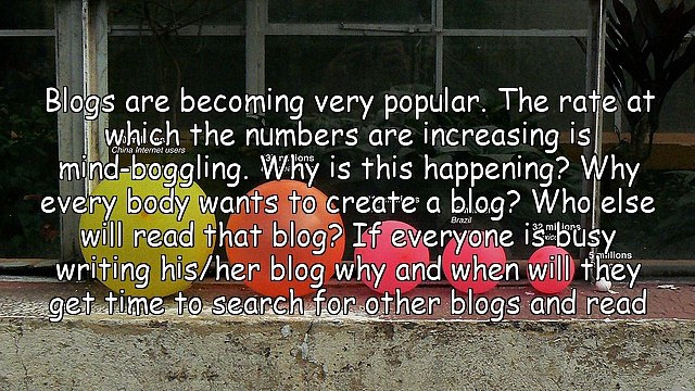 Blogs-Why Do People Blog?