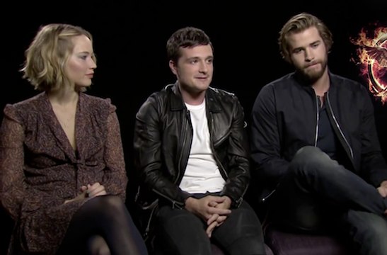 Hunger Games : La Révolte (Partie 1) - Interview Jennifer Lawrence, Josh Hutcherson & Liam Hemsworth VO