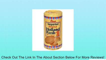 Reese Holland Rusk Light, Crisp Toast, 3.5-Ounce Package Review