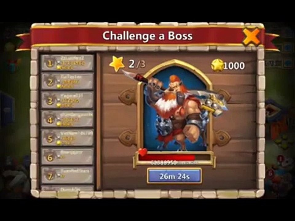 Buy Sell Accounts - Solo boss 2 - castle clash