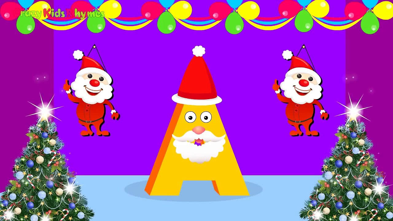 Christmas Santa Claus Cartoon ABC Alphabets for Children English Nursery Rhymes Kids Learn