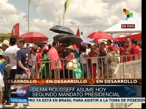 Brasil acompaña a Dilma Rousseff en el inicio de su segundo mandato