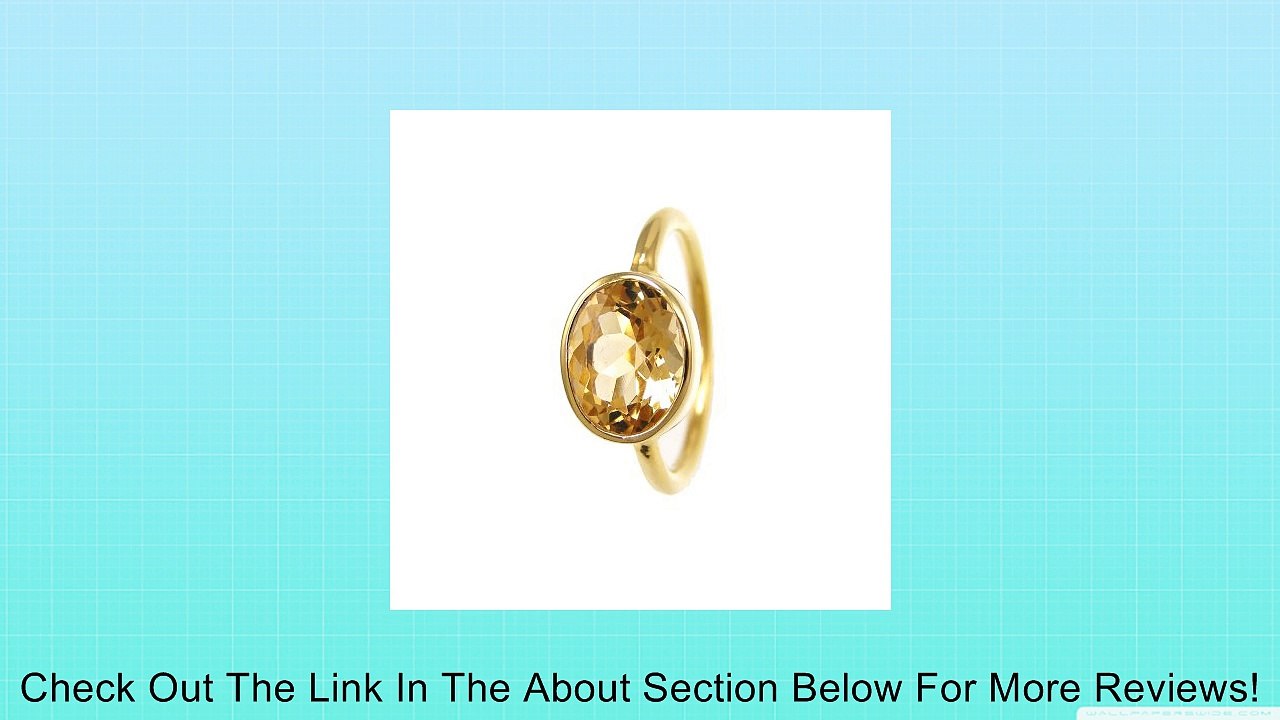 Citrine rings - Designer Rings - Stackable rings - Gemstone rings - Bezel gold plated rings Size 8 Review