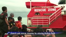 Search and rescue operation for missing AirAsia flight restarts