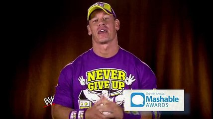 John Cena accepts his 2010 Mashable Award