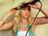Kim Kardashian curls hair tutorial with curling iron Romantic loose soft waves Picture day 2012
