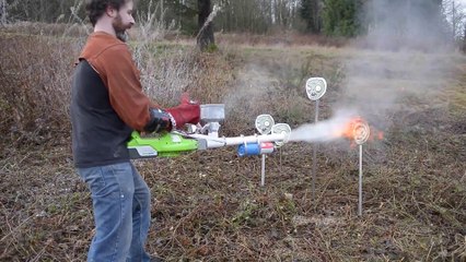 Some Guy Made a Corn Starch Flamethrower But You Definitely Shouldn't.