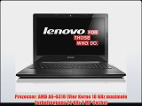 Lenovo G50-45 396 cm (156 Zoll HD) Notebook (AMD A6-6310 2.4GHz 4GB RAM 500GB HDD AMD Radeon
