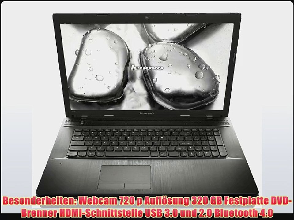 Lenovo G700 4394 cm 173 Zoll HD LED Notebook Intel Pentium 2020M 24GHz 4GB RAM 320GB HDD DVD kein Betriebssystem schwarz