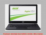 Acer Aspire ES1-111-C138 295 cm (116 Zoll) Notebook (Intel Celeron N2840 21GHz 2GB RAM 32GB