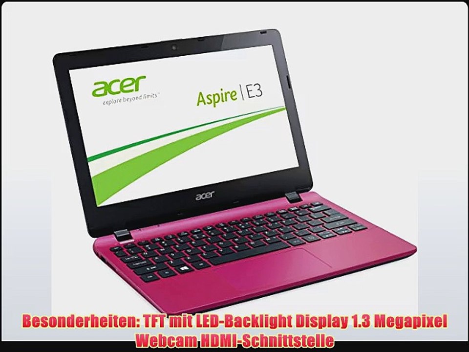 Acer Aspire E3-112-C2KP 295 cm (116 Zoll) Notebook (Intel Dual Core Prozessor N2840 258GHz