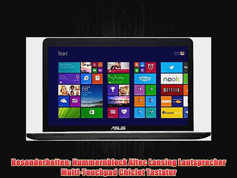 Asus F751MA-TY095H 439 cm (173 Zoll) Notebook (Intel Celeron Quad Core N2930 21GHz 8GB RAM