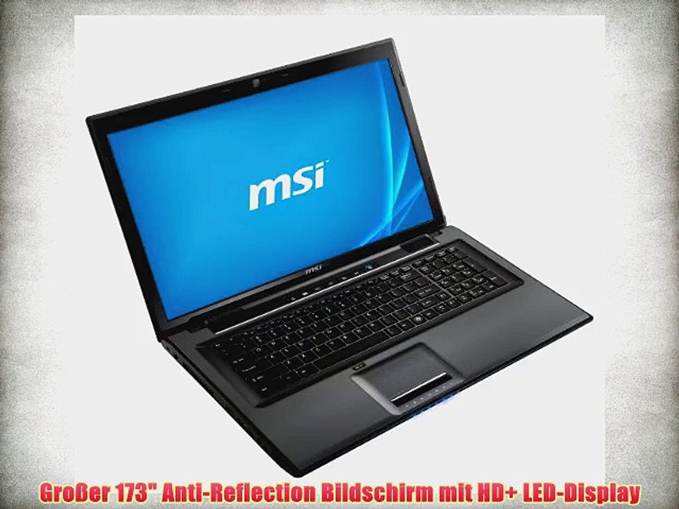 MSI CR70-2MP345W7 001758-SKU70 439 cm (173 Zoll) Notebook (Intel Pentium 3560M 24GHz 4GB RAM