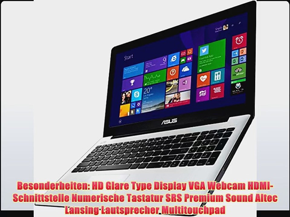 Asus F553MA-BING-SX672B 3962 cm (156 Zoll) Notebook (Intel Pentium N3540 26GHz 4GB RAM 500GB