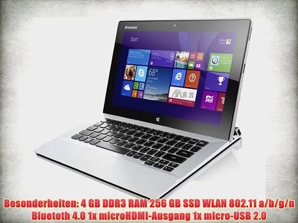 Lenovo Miix 2-11 295 cm (116 Zoll FHD IPS) Convertible Tablet (Intel Core i5 4202Y 20 GHz 4GB