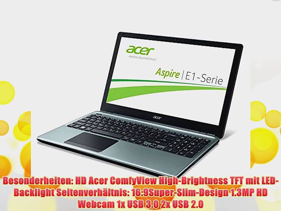 Acer Aspire E1-572-54204G50Mnii 396 cm (156 Zoll) Notebook (Intel Core i5 4200U 16GHz 4GB RAM