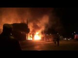 Gricignano (CE) - In fiamme un deposito di Via Boscariello (29.12.14)