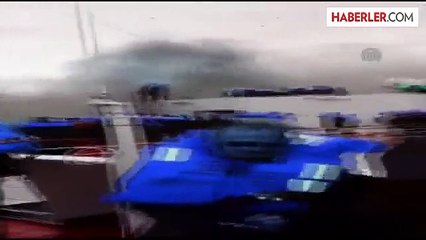 Adriyatik'te Yanan Feribottan İlk Kurtarma Anına Ait Amatör Kamera Görüntüleri